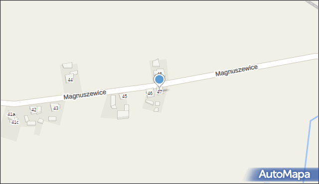 Magnuszewice, Magnuszewice, 47, mapa Magnuszewice