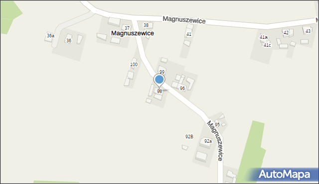 Magnuszewice, Magnuszewice, 98, mapa Magnuszewice