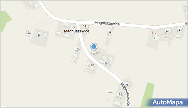 Magnuszewice, Magnuszewice, 99, mapa Magnuszewice