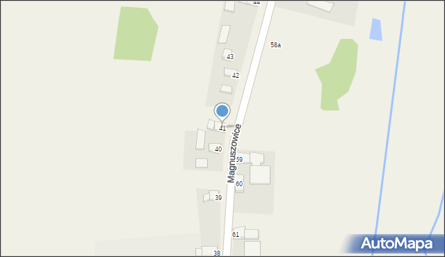 Magnuszowice, Magnuszowice, 41, mapa Magnuszowice