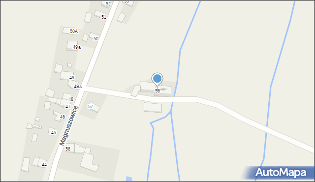 Magnuszowice, Magnuszowice, 56, mapa Magnuszowice