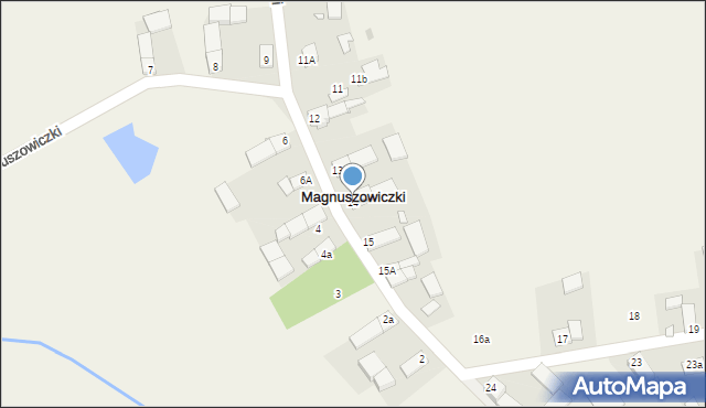 Magnuszowiczki, Magnuszowiczki, 14, mapa Magnuszowiczki