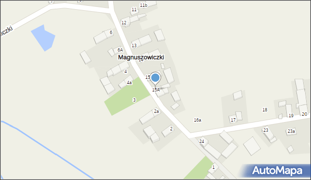 Magnuszowiczki, Magnuszowiczki, 15A, mapa Magnuszowiczki