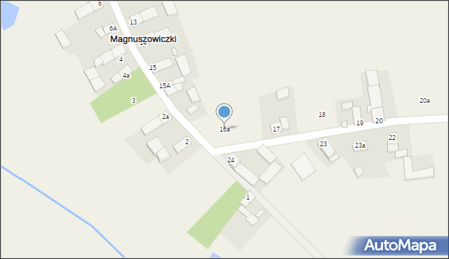 Magnuszowiczki, Magnuszowiczki, 16a, mapa Magnuszowiczki