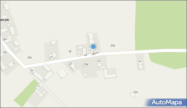 Magnuszowiczki, Magnuszowiczki, 20, mapa Magnuszowiczki