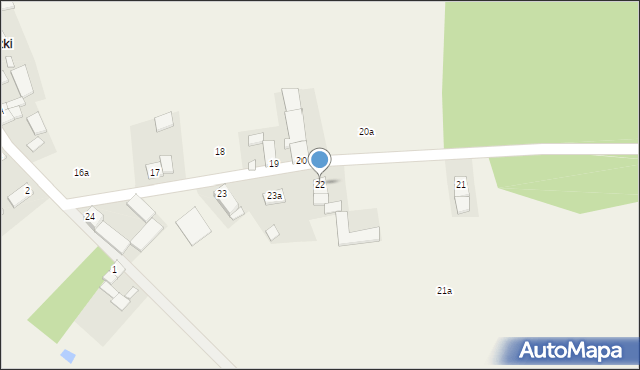 Magnuszowiczki, Magnuszowiczki, 22, mapa Magnuszowiczki