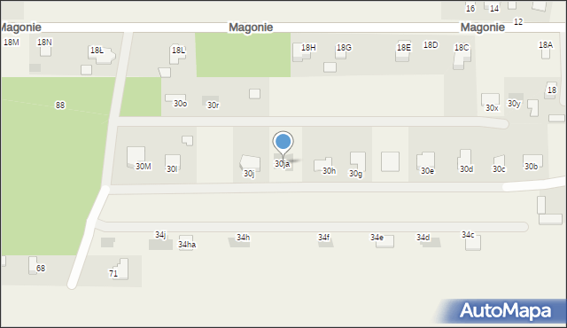 Magonie, Magonie, 30ja, mapa Magonie
