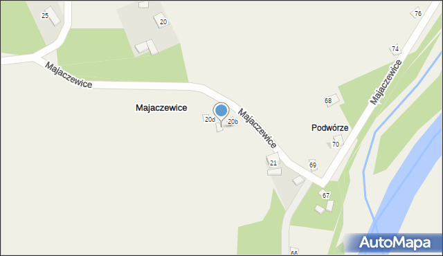 Majaczewice, Majaczewice, 20c, mapa Majaczewice