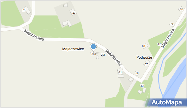 Majaczewice, Majaczewice, 20d, mapa Majaczewice