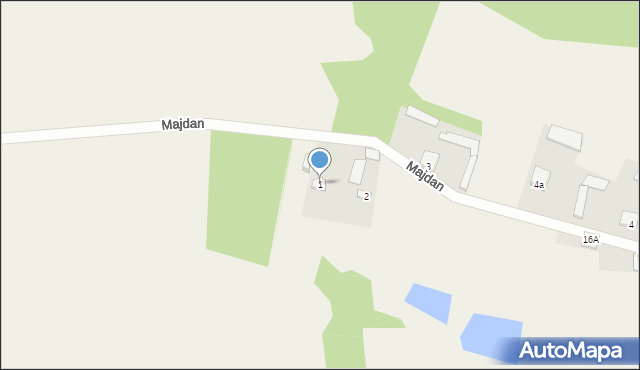 Majdan, Majdan, 1, mapa Majdan