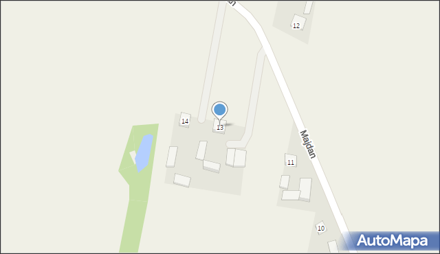 Majdan, Majdan, 13, mapa Majdan