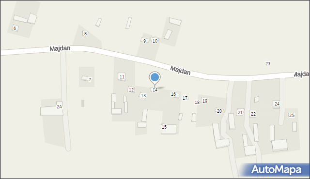 Majdan, Majdan, 14, mapa Majdan