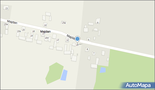 Majdan, Majdan, 10, mapa Majdan