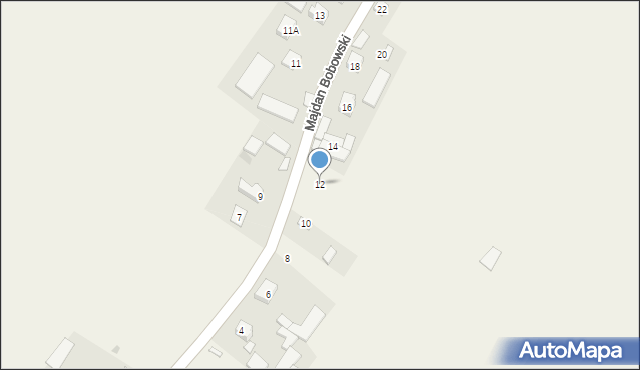 Majdan Bobowski, Majdan Bobowski, 12, mapa Majdan Bobowski