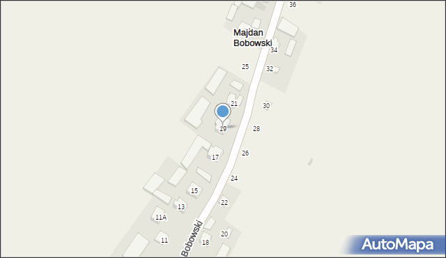 Majdan Bobowski, Majdan Bobowski, 19, mapa Majdan Bobowski
