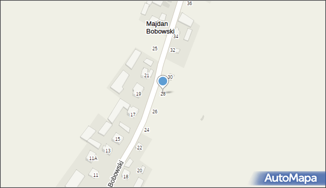 Majdan Bobowski, Majdan Bobowski, 28, mapa Majdan Bobowski