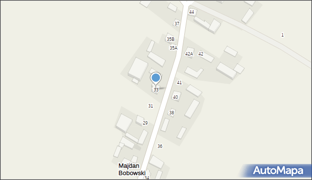 Majdan Bobowski, Majdan Bobowski, 33, mapa Majdan Bobowski
