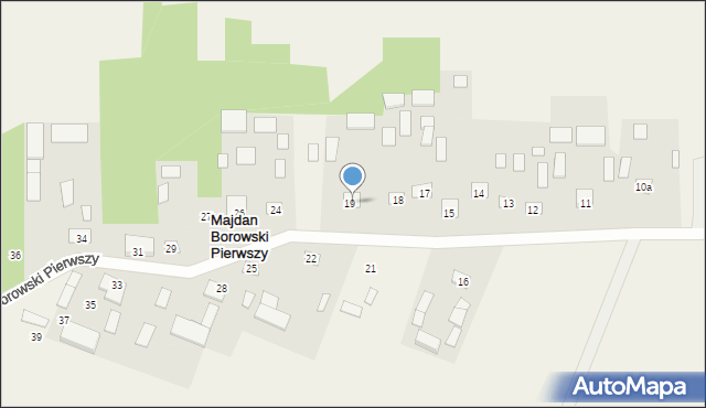 Majdan Borowski Pierwszy, Majdan Borowski Pierwszy, 23, mapa Majdan Borowski Pierwszy