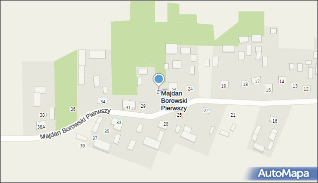 Majdan Borowski Pierwszy, Majdan Borowski Pierwszy, 27, mapa Majdan Borowski Pierwszy