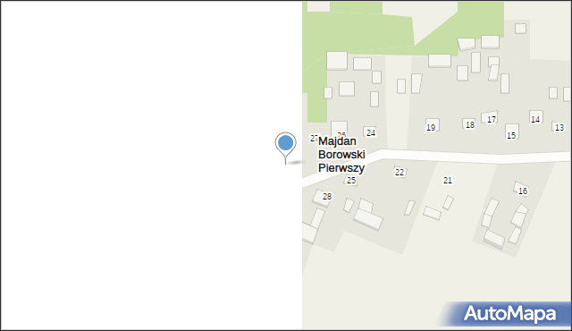 Majdan Borowski Pierwszy, Majdan Borowski Pierwszy, 29, mapa Majdan Borowski Pierwszy