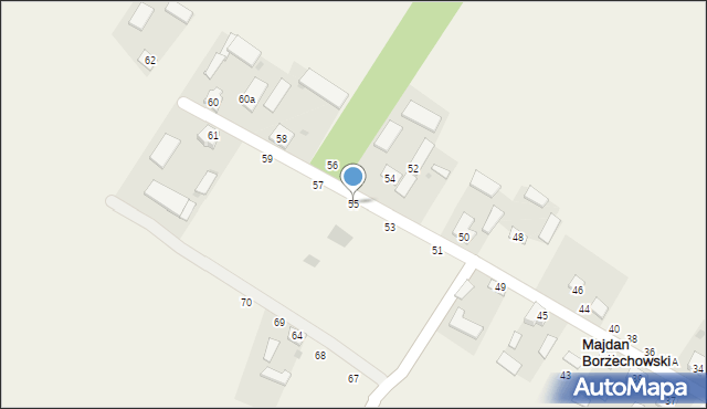 Majdan Borzechowski, Majdan Borzechowski, 55, mapa Majdan Borzechowski