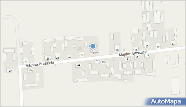 Majdan Brzezicki, Majdan Brzezicki, 21, mapa Majdan Brzezicki
