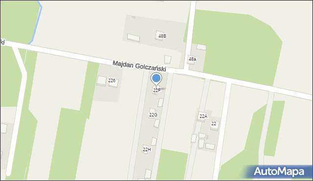 Majdan Golczański, Majdan Golczański, 22F, mapa Majdan Golczański