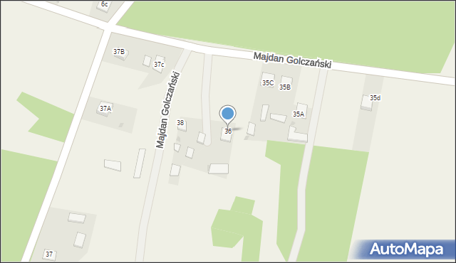 Majdan Golczański, Majdan Golczański, 36, mapa Majdan Golczański