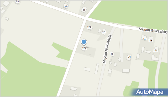 Majdan Golczański, Majdan Golczański, 37A, mapa Majdan Golczański
