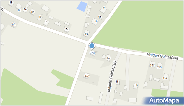 Majdan Golczański, Majdan Golczański, 37B, mapa Majdan Golczański