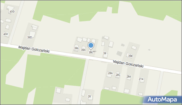 Majdan Golczański, Majdan Golczański, 39c, mapa Majdan Golczański