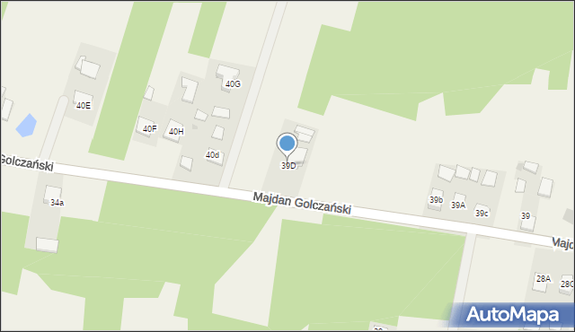 Majdan Golczański, Majdan Golczański, 39D, mapa Majdan Golczański