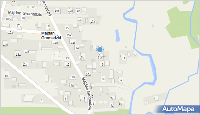 Majdan Gromadzki, Majdan Gromadzki, 11a, mapa Majdan Gromadzki