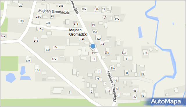 Majdan Gromadzki, Majdan Gromadzki, 13, mapa Majdan Gromadzki