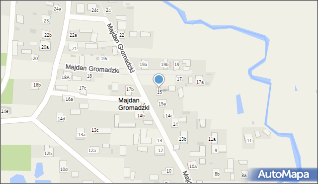 Majdan Gromadzki, Majdan Gromadzki, 15, mapa Majdan Gromadzki
