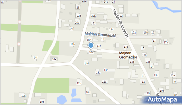 Majdan Gromadzki, Majdan Gromadzki, 16a, mapa Majdan Gromadzki