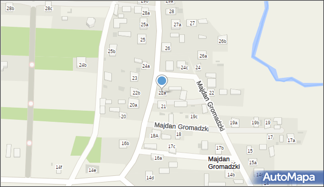 Majdan Gromadzki, Majdan Gromadzki, 22a, mapa Majdan Gromadzki