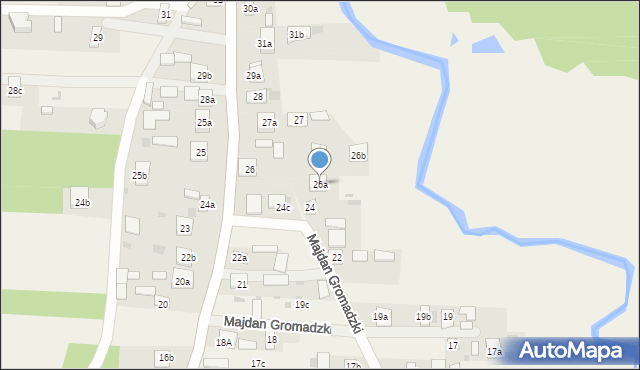 Majdan Gromadzki, Majdan Gromadzki, 26a, mapa Majdan Gromadzki