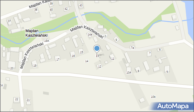 Majdan Kasztelański, Majdan Kasztelański, 13, mapa Majdan Kasztelański