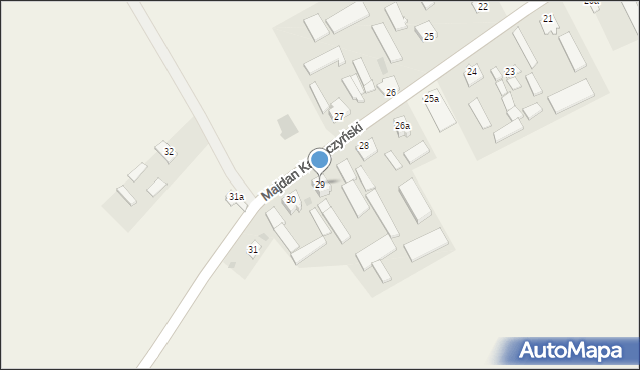 Majdan Kawęczyński, Majdan Kawęczyński, 29, mapa Majdan Kawęczyński