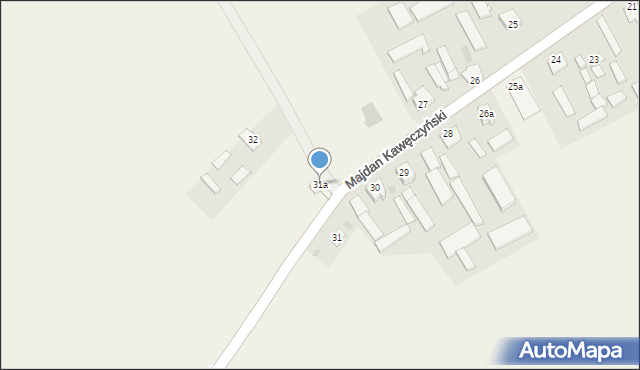 Majdan Kawęczyński, Majdan Kawęczyński, 31a, mapa Majdan Kawęczyński