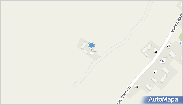 Majdan Kozic Górnych, Majdan Kozic Górnych, 24, mapa Majdan Kozic Górnych