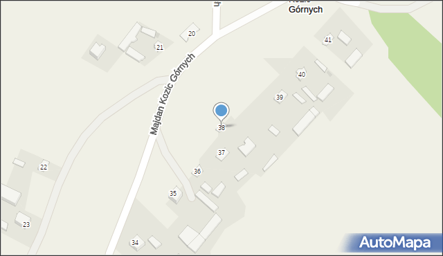 Majdan Kozic Górnych, Majdan Kozic Górnych, 38, mapa Majdan Kozic Górnych
