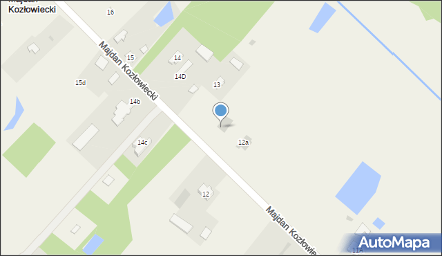 Majdan Kozłowiecki, Majdan Kozłowiecki, 12b, mapa Majdan Kozłowiecki