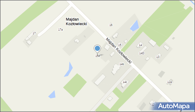 Majdan Kozłowiecki, Majdan Kozłowiecki, 15d, mapa Majdan Kozłowiecki