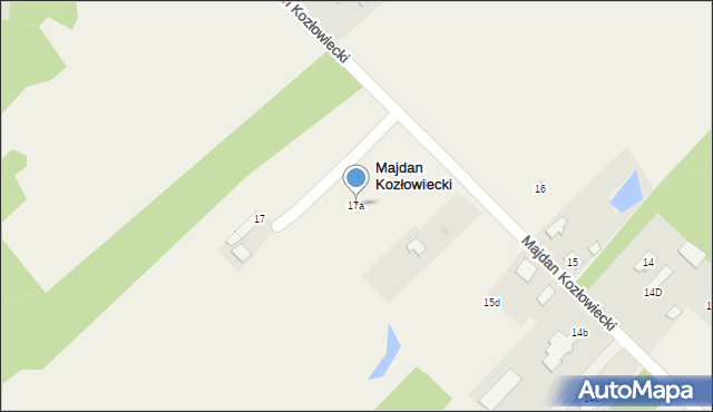 Majdan Kozłowiecki, Majdan Kozłowiecki, 17a, mapa Majdan Kozłowiecki