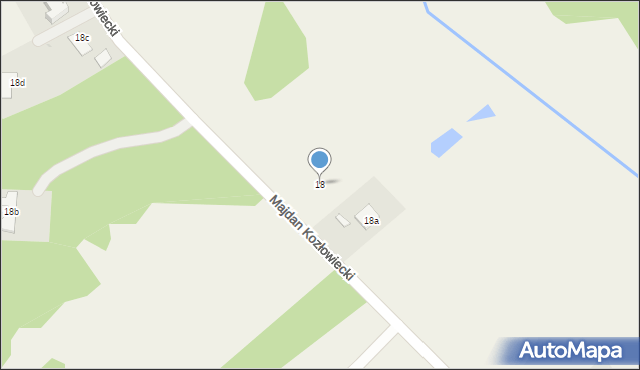 Majdan Kozłowiecki, Majdan Kozłowiecki, 18, mapa Majdan Kozłowiecki