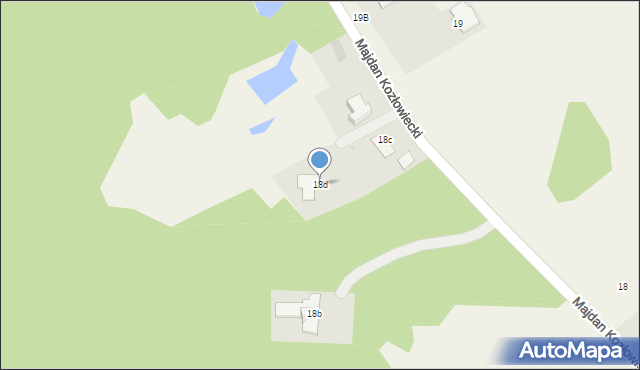 Majdan Kozłowiecki, Majdan Kozłowiecki, 18d, mapa Majdan Kozłowiecki