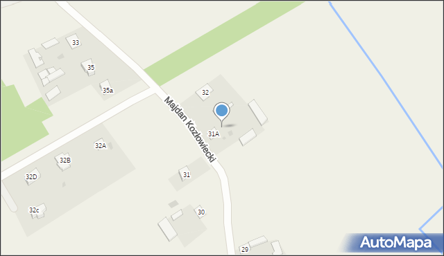 Majdan Kozłowiecki, Majdan Kozłowiecki, 31b, mapa Majdan Kozłowiecki