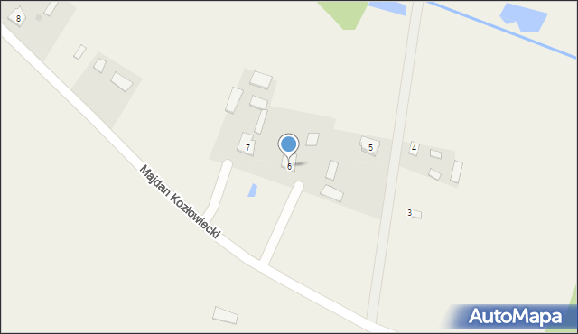 Majdan Kozłowiecki, Majdan Kozłowiecki, 6, mapa Majdan Kozłowiecki